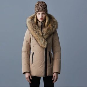 ADALI down coat with natural fur Signature Mackage Collar
